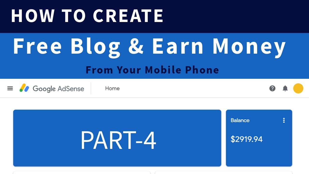 How To Create Free Blog Website and Earn Money Online Part-4