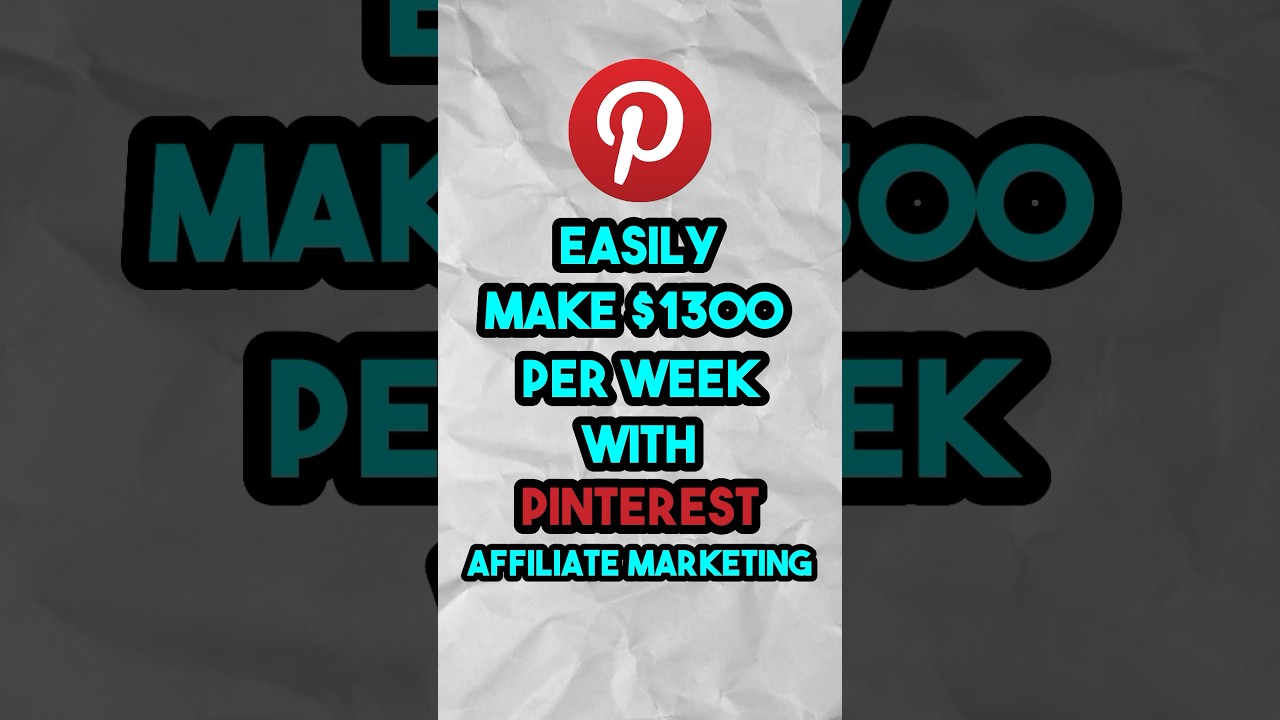 How To Make Money With Pinterest Affiliate Marketing. #shorts