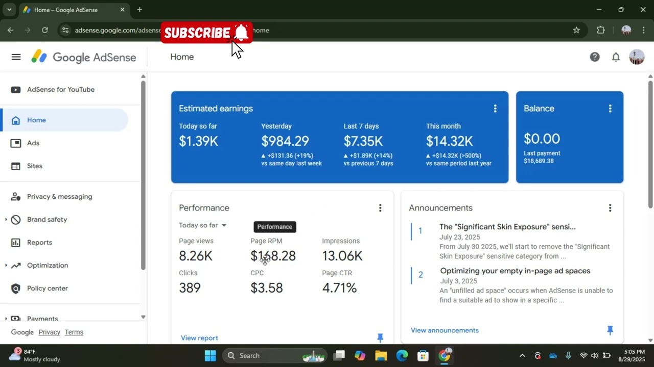 How I Earn $1,000 Daily with Google Adsense through Blogging