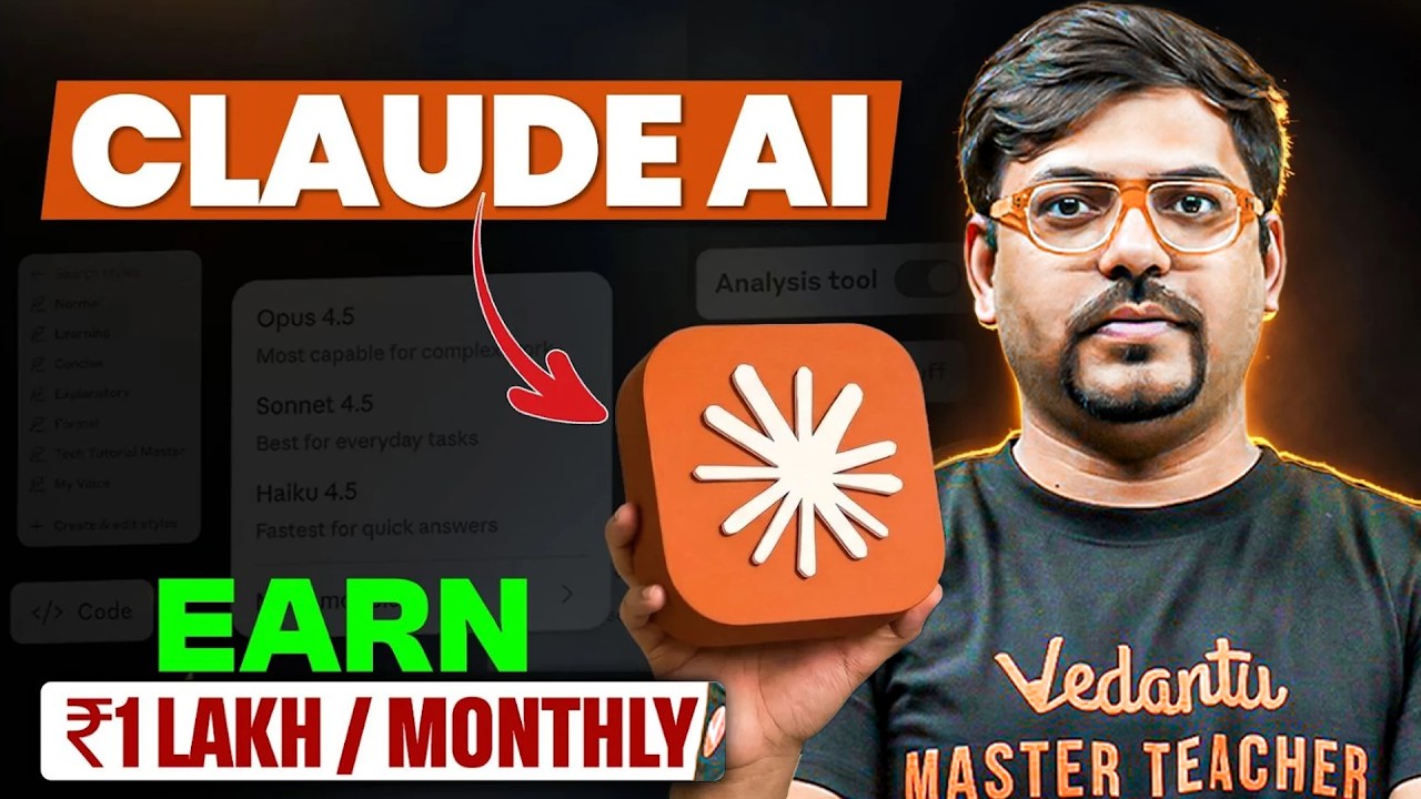 Make Money with Claude AI: ₹1 Lakh/Month Method 😱 Future AI Every Student Must Know | Harsh Sir