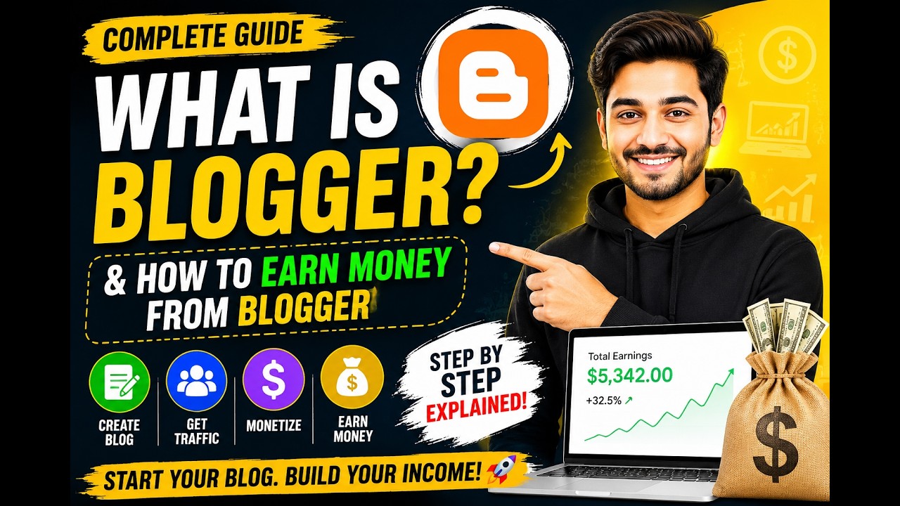 What is Blogger? Complete Beginner Guide 2026 | How to Make Money with Blogger Website Step by Step