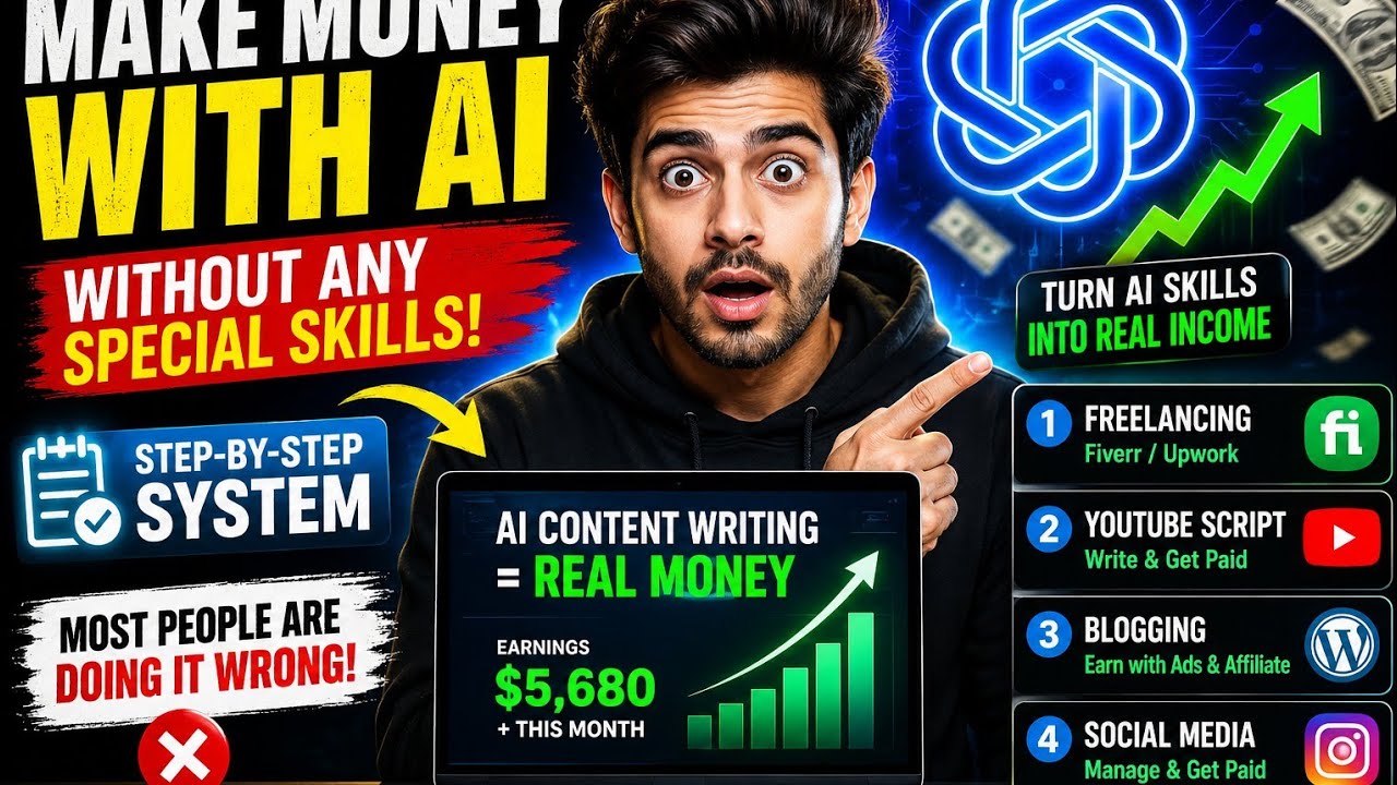 How to Make Money with AI Content Writing Beginner to Pro Guide 💰