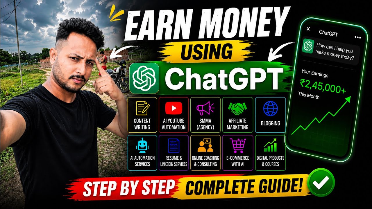 ChatGPT Se ₹50,000/Month Kaise Kamaye? 🤖💰 | Complete Guide (2026) | RIZ1N