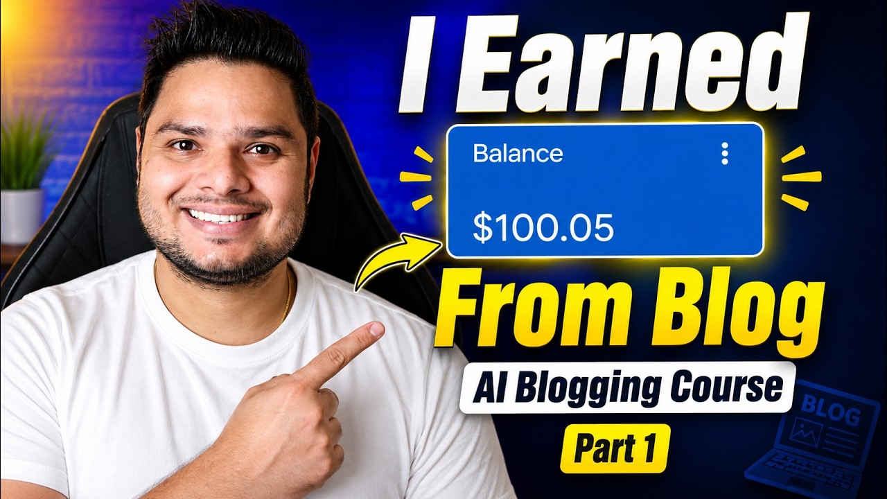 How I Earned $100 From Blog | AI Blogging Course Part -1 #aiblogging #wordpress #makemoneyonline