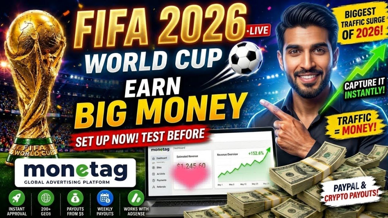 Monetag World Cup 2026 Earning Guide | monetag world cup 2026
