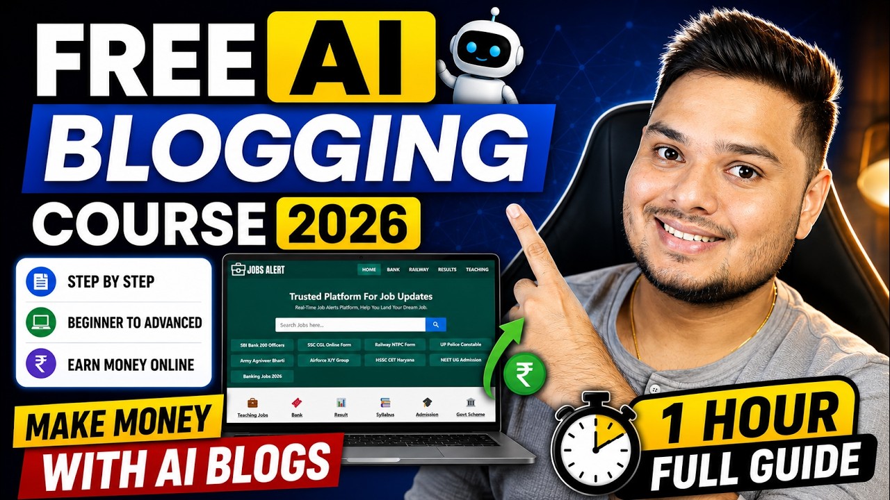 Free AI Blogging Course 2026 | Make Money with AI Blogs | 1 Hour AI Blogging Course By Rahul Upmanyu