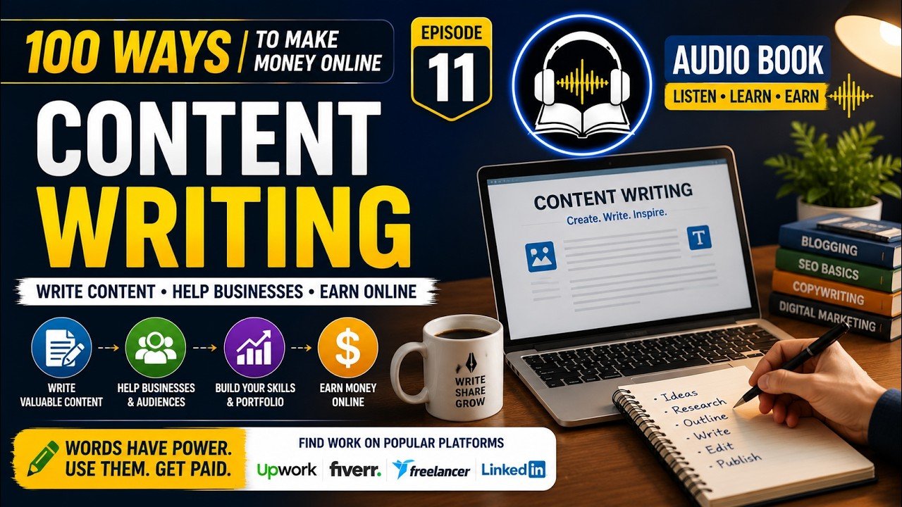 Content Writing (2026) | How to Make Money Writing Online | Work From Home- Episode 11 | Online