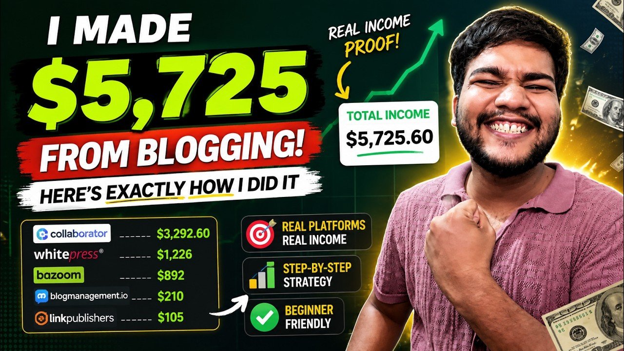 How I Earned $5725 From Blogging (Step-by-Step Beginner Guide) 💰