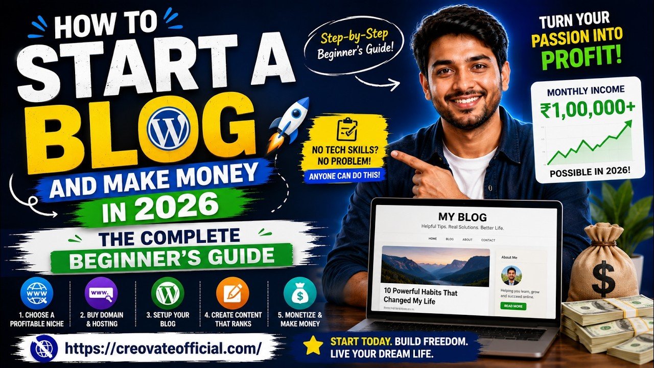 How to Start a Blog and Make Money in 2026: The Complete Beginner’s Guide