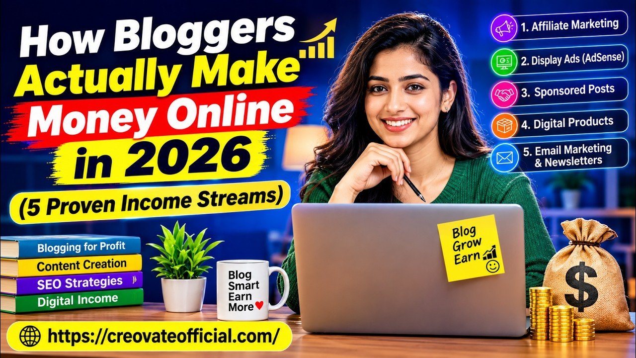 How Bloggers Actually Make Money Online in 2026 (5 Proven Income Streams)