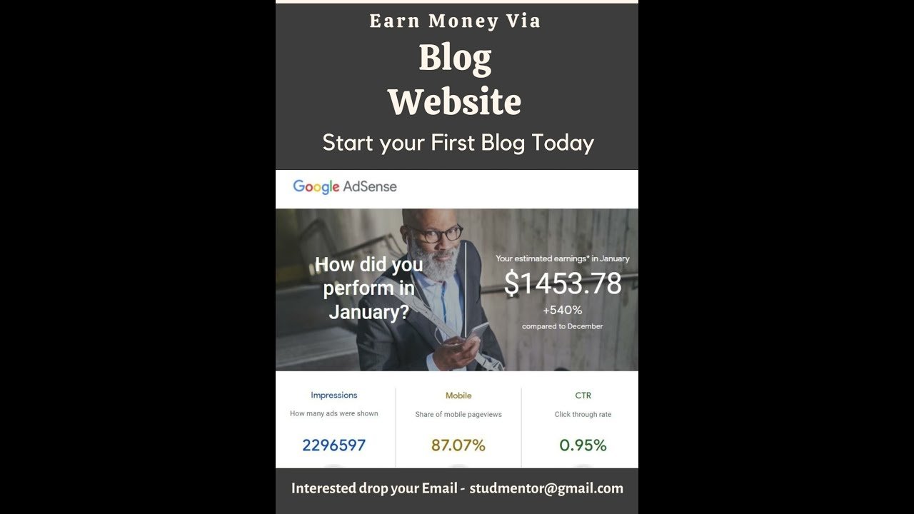 Earn Money Via Blog Website with AdSense